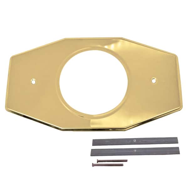 Westbrass One-Hole Remodel Cover Plate for Moen and Delta Bathtub and Shower Valves, Polished Brass