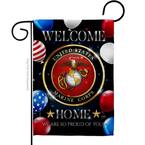 Welcome Home Marine Corp Garden Flag Double-Sided Readable Both Sides Armed Forces Marine Corps Decorative 13 x 18.5