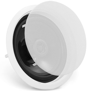 6.5 in. Ceiling Speakers 150-Watt Flush Mount Ceiling and In-Wall Speakers with 8 Ω Impedance 89 dB Sensitivity for Home