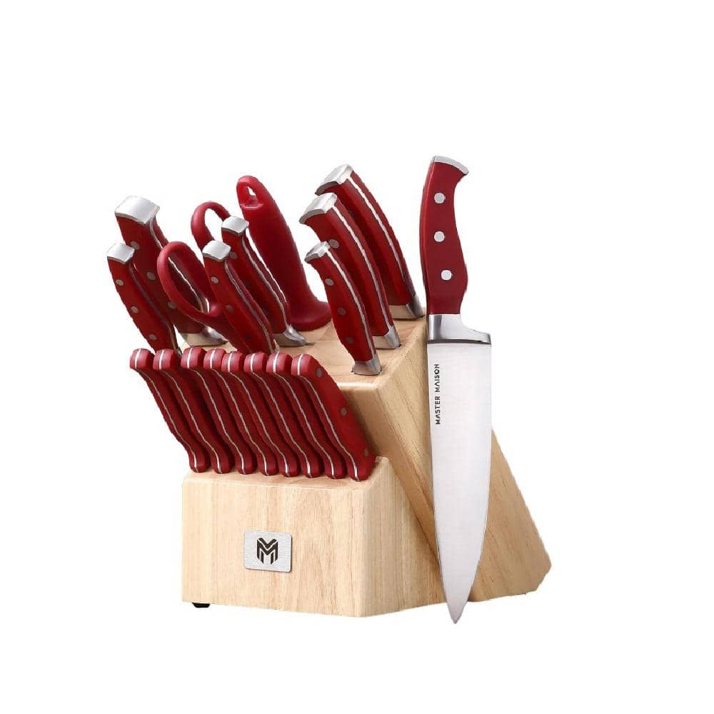 Master Maison Supreme Series 15-Piece Knife Set with Wooden Block