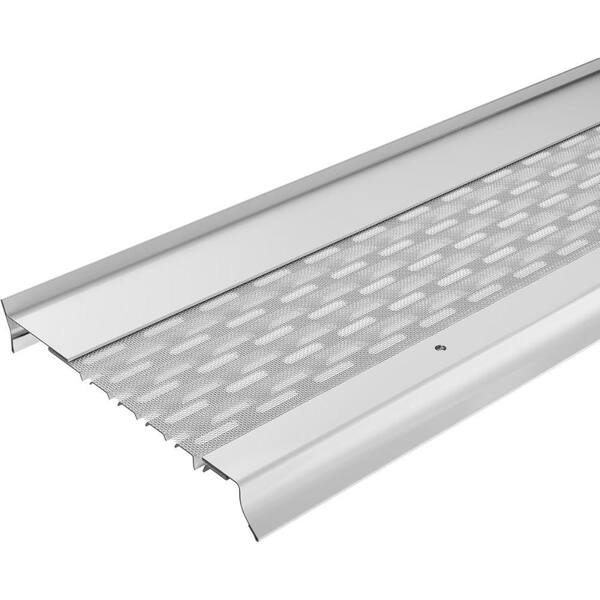 Goldguard Micromesh 5 in. Gutter Cover Leaf Protection SS Mesh Aluminum Guards-(HG White-50 ft. )