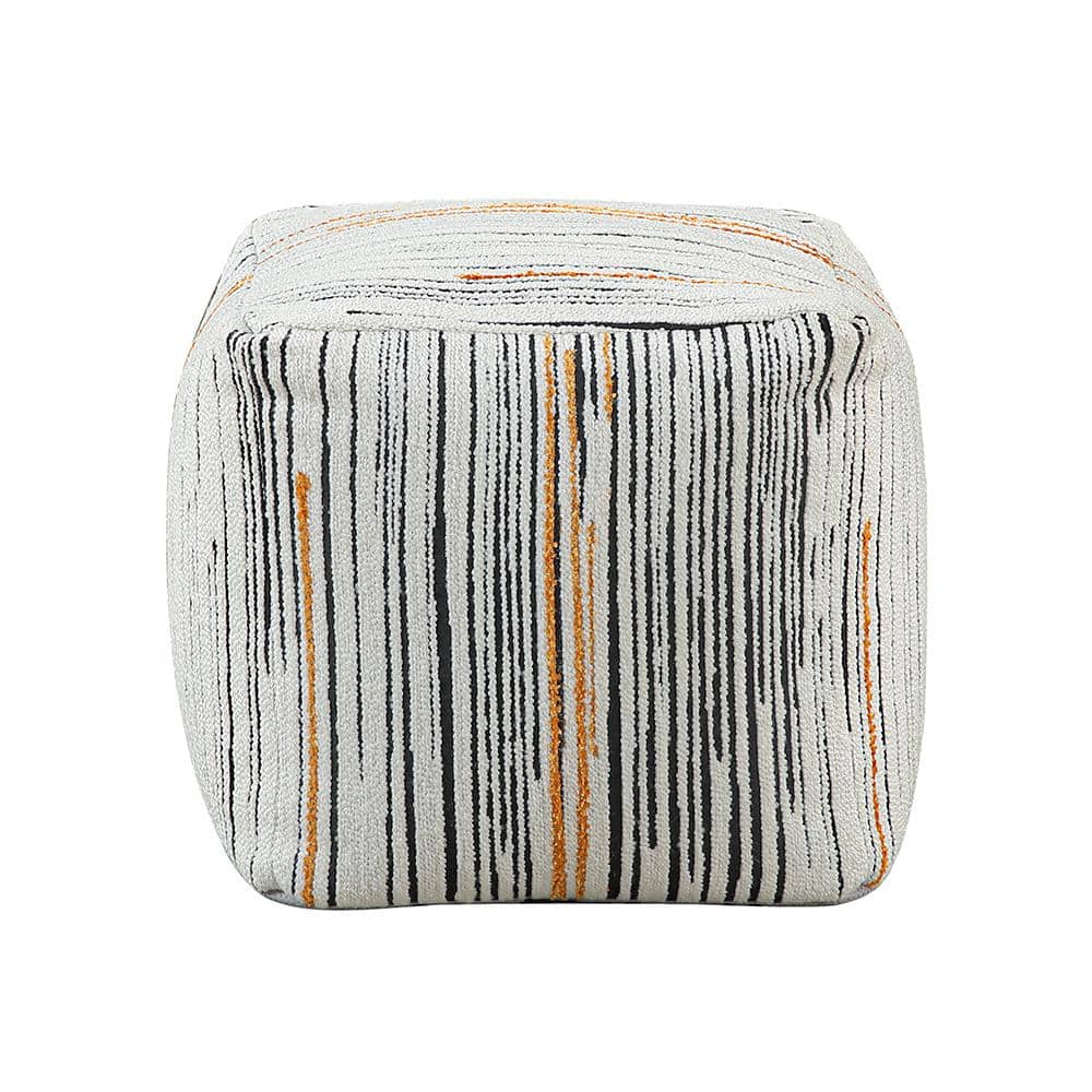 Findlay Multi Color Jacquard Fabric Square Pouf price history on PriceWatchPro