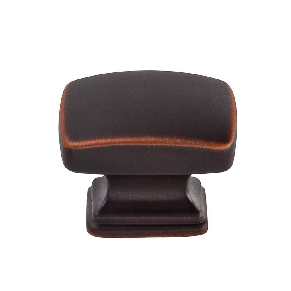 Grayson Oil Rubbed Bronze Rectangular Cabinet Knob with Mounting Hardware