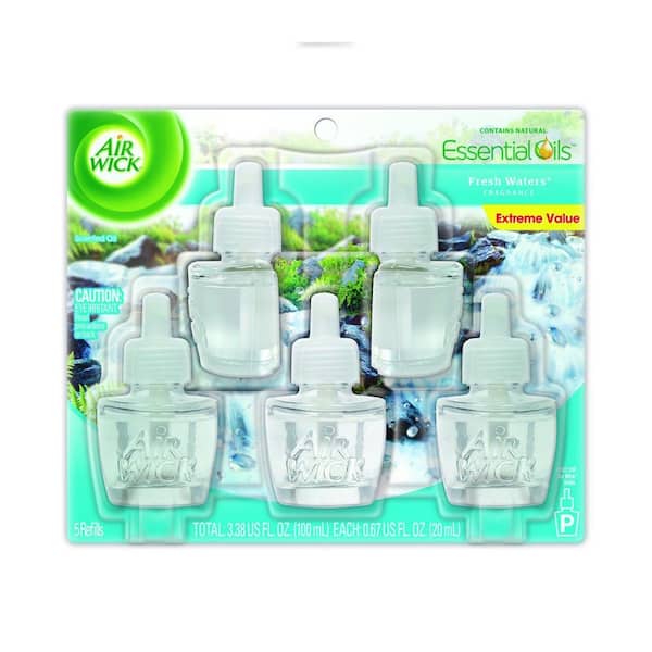Air Wick 0.67 oz. Fresh Waters Scented Oil Automatic Plug-In Air Freshener Refill (5-Refills)