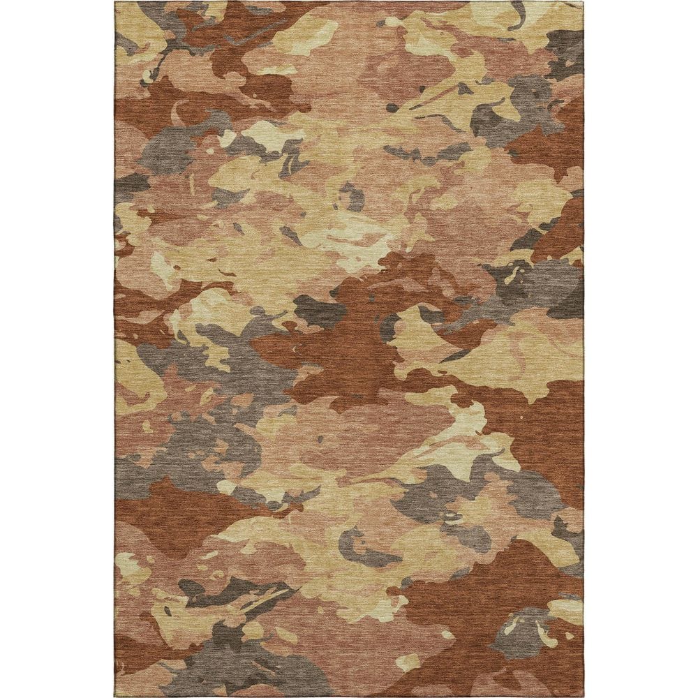 Mayfield Premium Machine Washable Abstract AMF2497 Paprika 8 ft. x 10 ft. Area Rug price history on PriceWatchPro