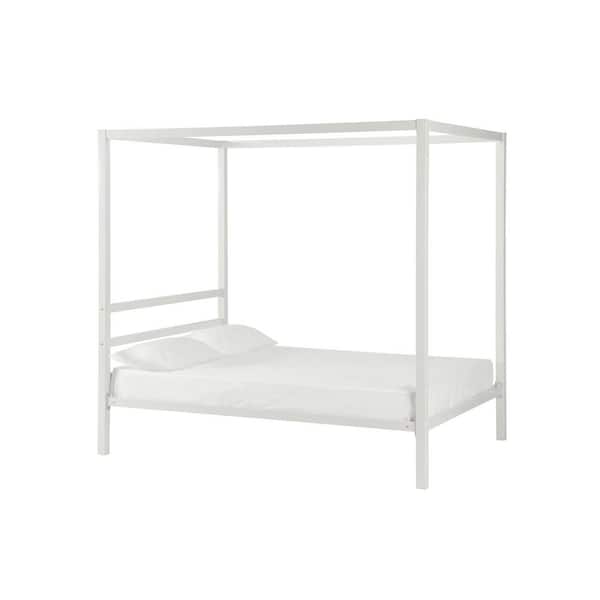 Dhp Rory Metal Canopy White Full Size, Replacement Parts For Metal Bed Frame