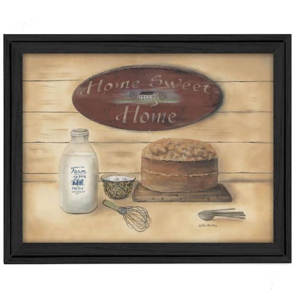 HomeRoots Charlie Home Sweet Home 1-Piece Framed Wall Art 15 in. x 19 in.