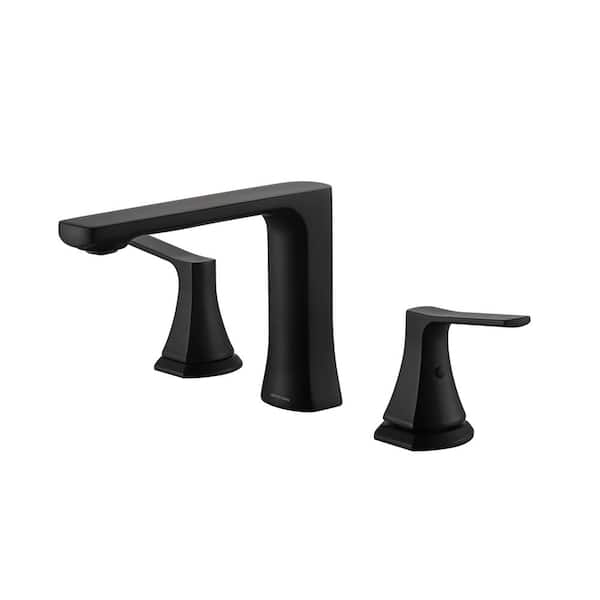 Atlin 8 in. Widespread 2-Handle Bathroom Faucet in Black