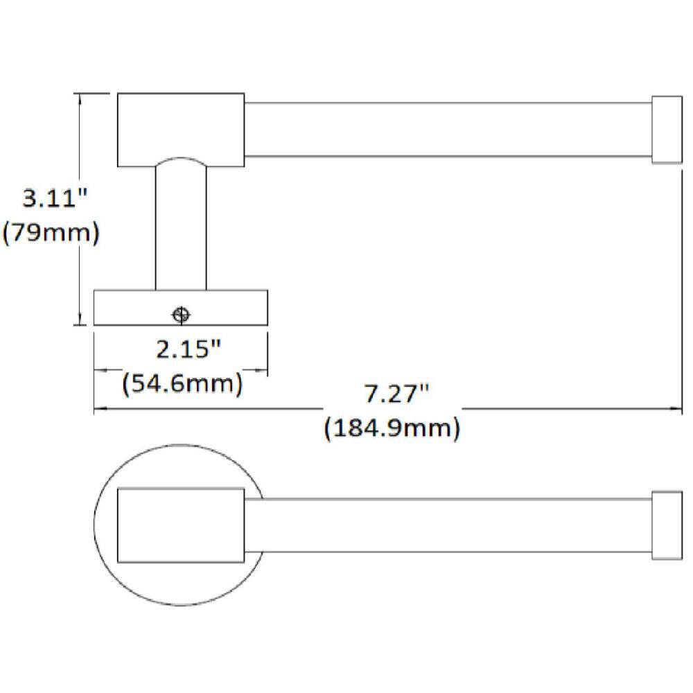 Satin Nickel Modern Single Post Toilet Paper Holder