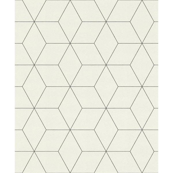 rasch Lloyd Off-White Geometric Paper Strippable Wallpaper (Covers 56.4 sq. ft.)