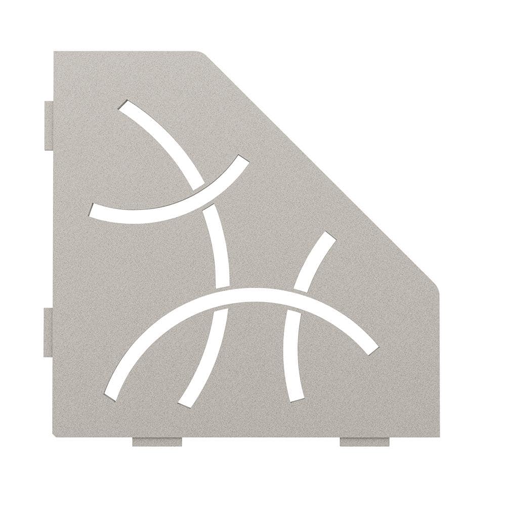 Schluter ShelfE Greige Coated Aluminum Curve Pentagon Corner Shelf