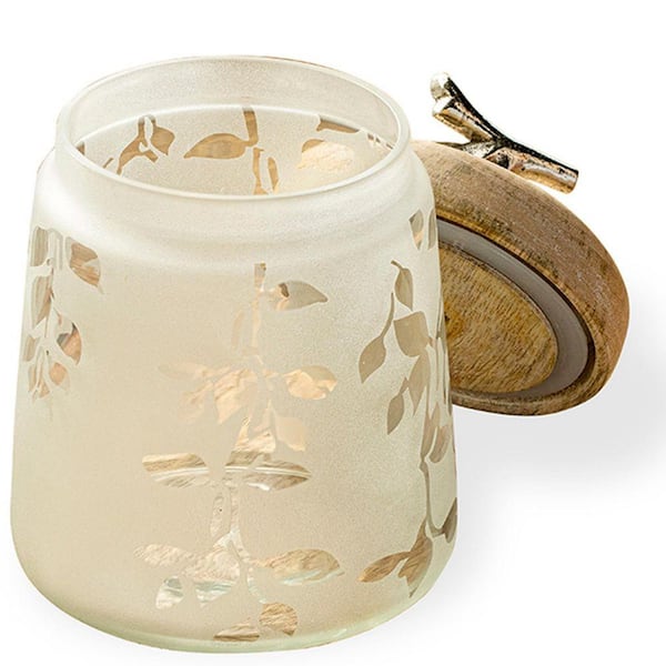 Glass Kitchen Jars with Wooden Lid, Storage Food, Spices