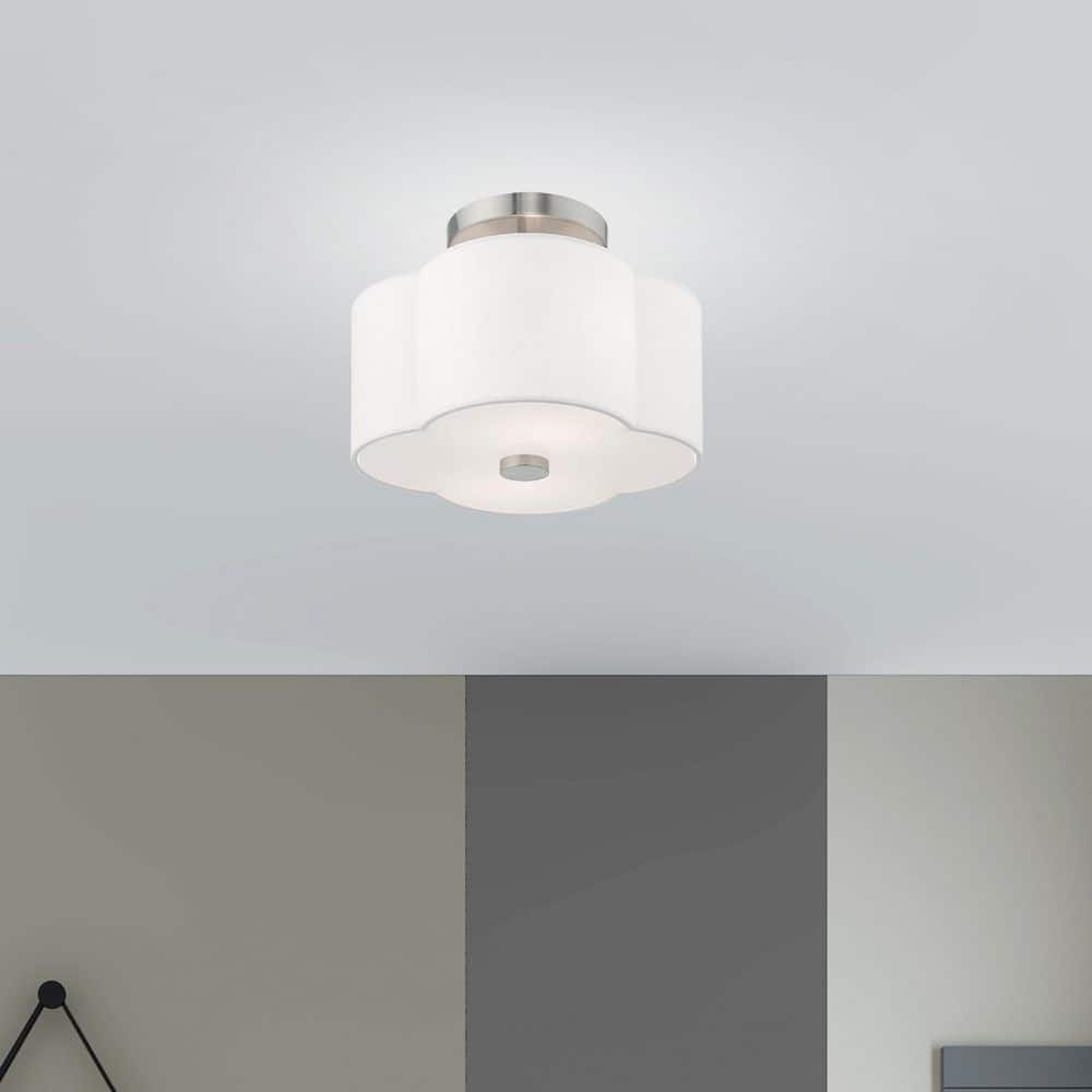 Centerbridge 2-Light Brushed Nickel Semi Flush Mount price history on PriceWatchPro
