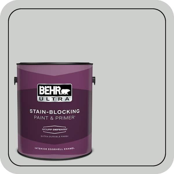 BEHR ULTRA 1 gal. #N460-2 Planetary Silver Extra Durable Eggshell Enamel Interior Paint & Primer