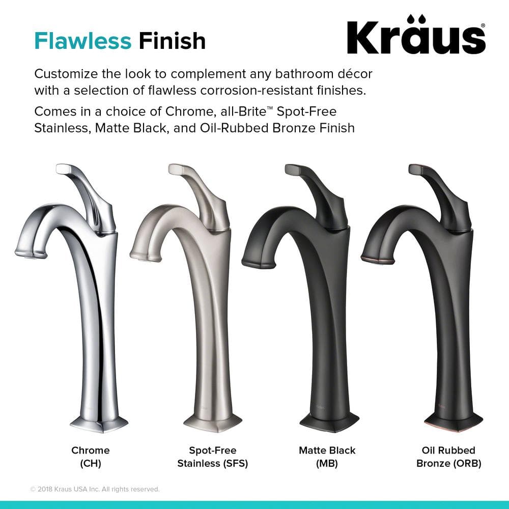 Eco-Friendly Arlo Single Hole Vessel Bathroom Faucet in Oil Rubbed Bronze
