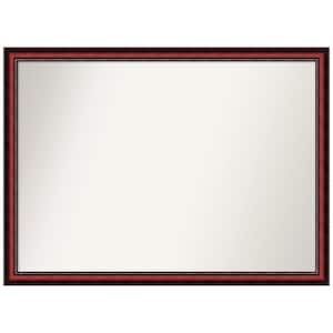 Rubino Cherry Scoop 41 in. W x 30 in. H Non-Beveled Wood Bathroom Wall Mirror in Cherry