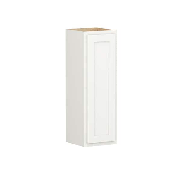 SIMPLY WOODMARK PRO Shaker Partial Overlay 12 in. W x 12 in. D x 36 in. H Plywood Assembled Wall Kitchen Cabinet in Linen White