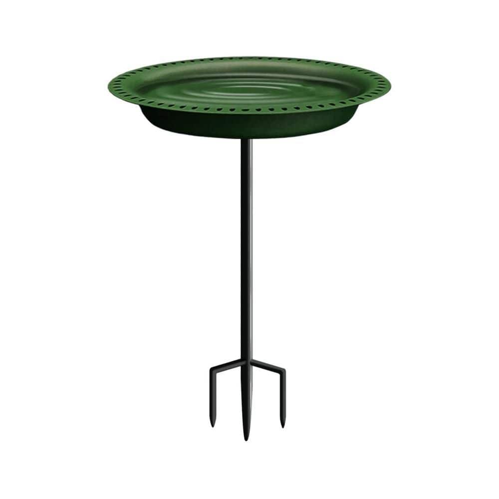 1 Piece Garden Oval Freestanding Birdbaths Bowl with Metal Stake Stand and Birdfeeder for Outdoor Garden price history on PriceWatchPro