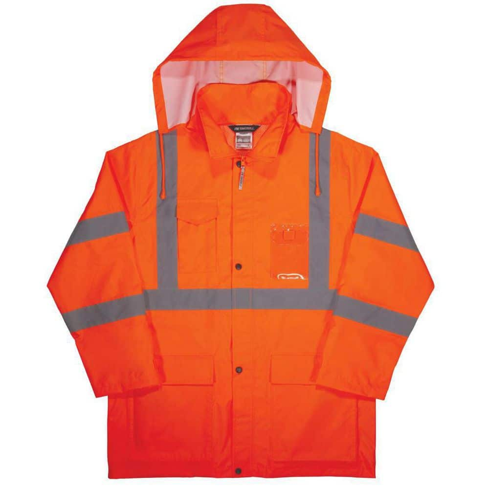 GloWear 8366 2XL Orange Lightweight Hi-Vis Rain Jacket - Type R