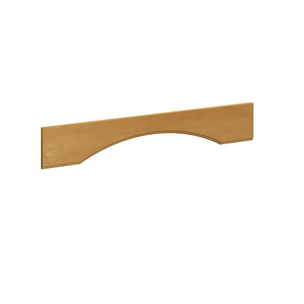 Aberdeen Recessed 36 in. W x 6 in. H x 0.75 in. D in Caramel Arched Valance in Assembled Wall Cabinet