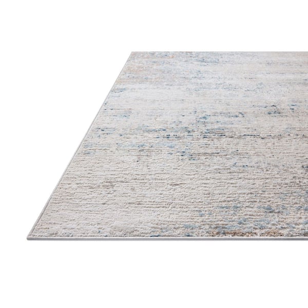 Townes Ivory / Sky 2 ft. 3 in. x 3 ft. 9 in. Contemporary Accent Rug