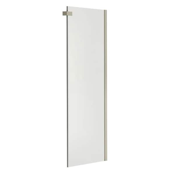 MAAX Halo 30 in. x 79 in. Semi-Frameless Fixed Glass Panel in Brushed Nickel