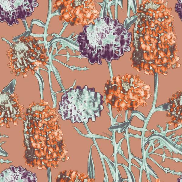 Tempaper Hydrangea Saffron Self-Adhesive Removable Wallpaper