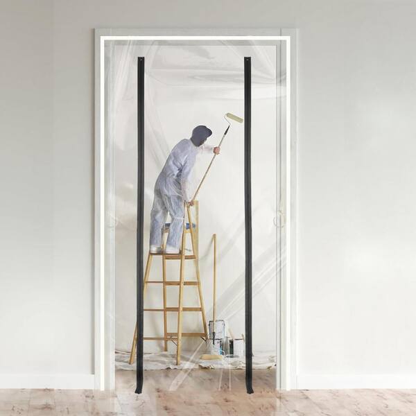 Zip-Up Products ZIP7.3BCL Peel & Stick Dust Containment Zip Barrier 7ft X 3in Zipper Door,Blue, Drop Cloths & Plastic Sheeting - Canada