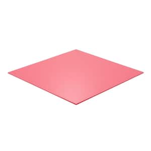 12 in. x 12 in. x 1/8 in. Thick Acrylic Pink 3199 Sheet