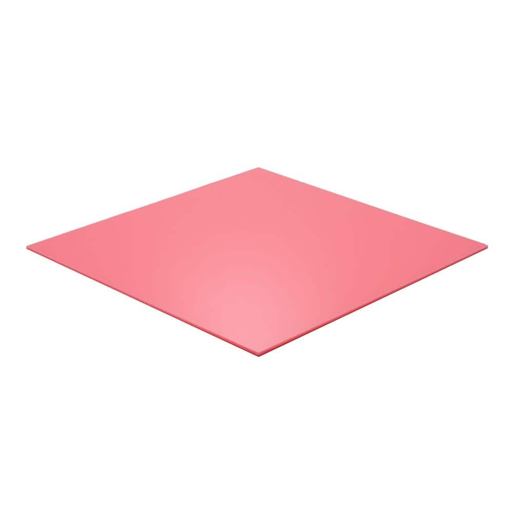 Falken Design 12 in. x 72 in. x 1/8 in. Thick Acrylic Pink 3199 Sheet