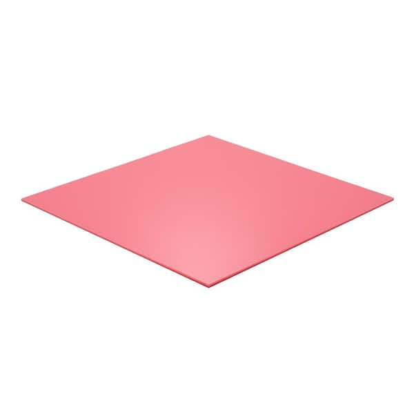 Falken Design 24 in. x 24 in. x 1/8 in. Thick Acrylic Pink 3199 Sheet