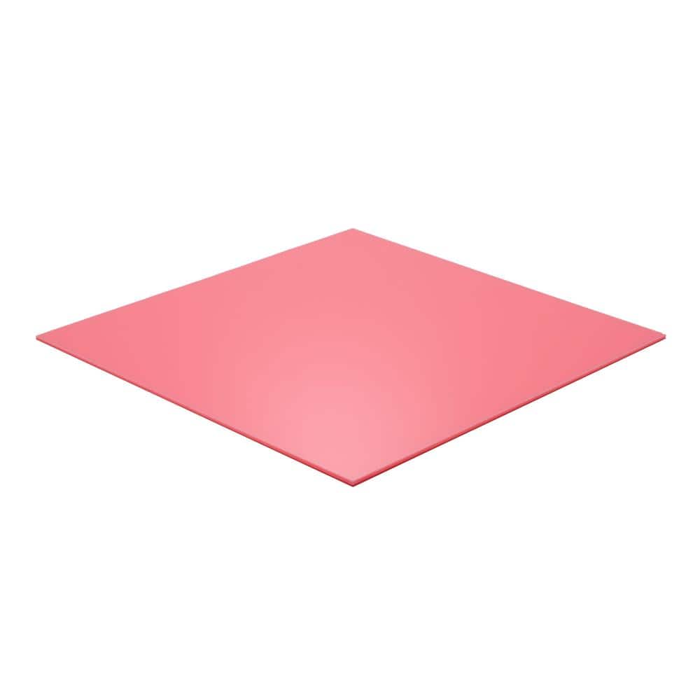 Falken Design 24 in. x 36 in. x 1/8 in. Thick Acrylic Pink 3199 Sheet