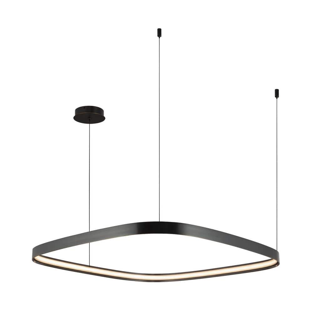 Yukon 31 in. 1 Light Urban Bronze Integrated LED Pendant Light price history on PriceWatchPro
