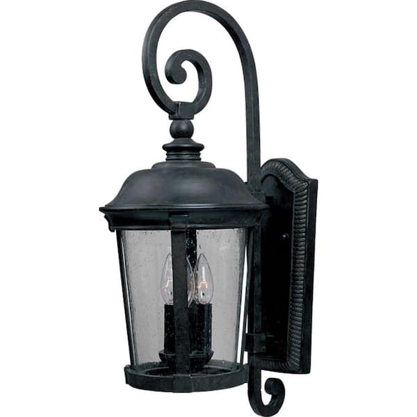Dover DC 3-Light Bronze Outdoor Wall Lantern Sconce