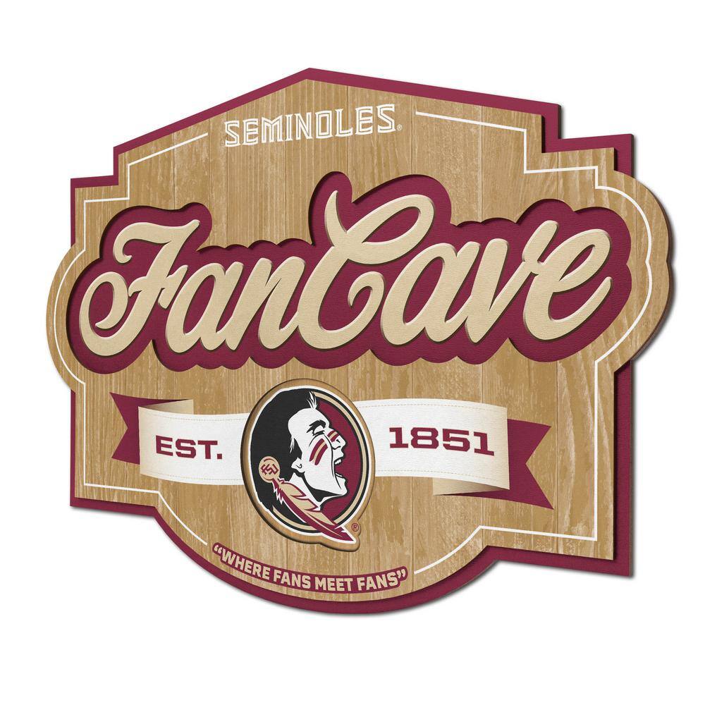 YouTheFan NCAA Florida State Seminoles Fan Cave Decorative Sign