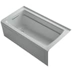 Archer 60 in. x 32 in. Soaking Bathtub with Left-Hand Drain in Ice Grey