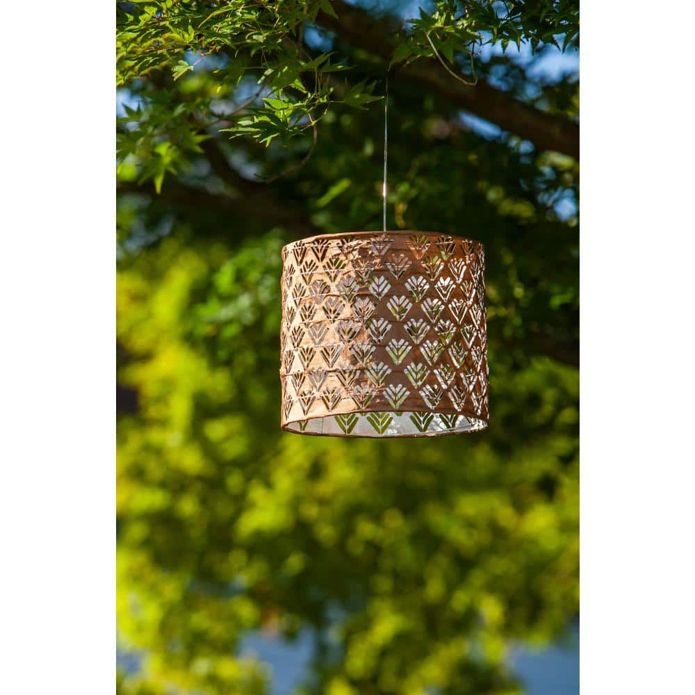 Copper Medium Cordless Solar LED Outdoor Lantern