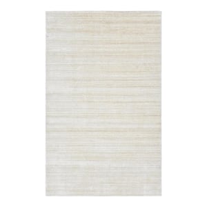 Harbor Contemporary Solid Ivory 8 ft. x 10 ft. Hand-Knotted Area Rug