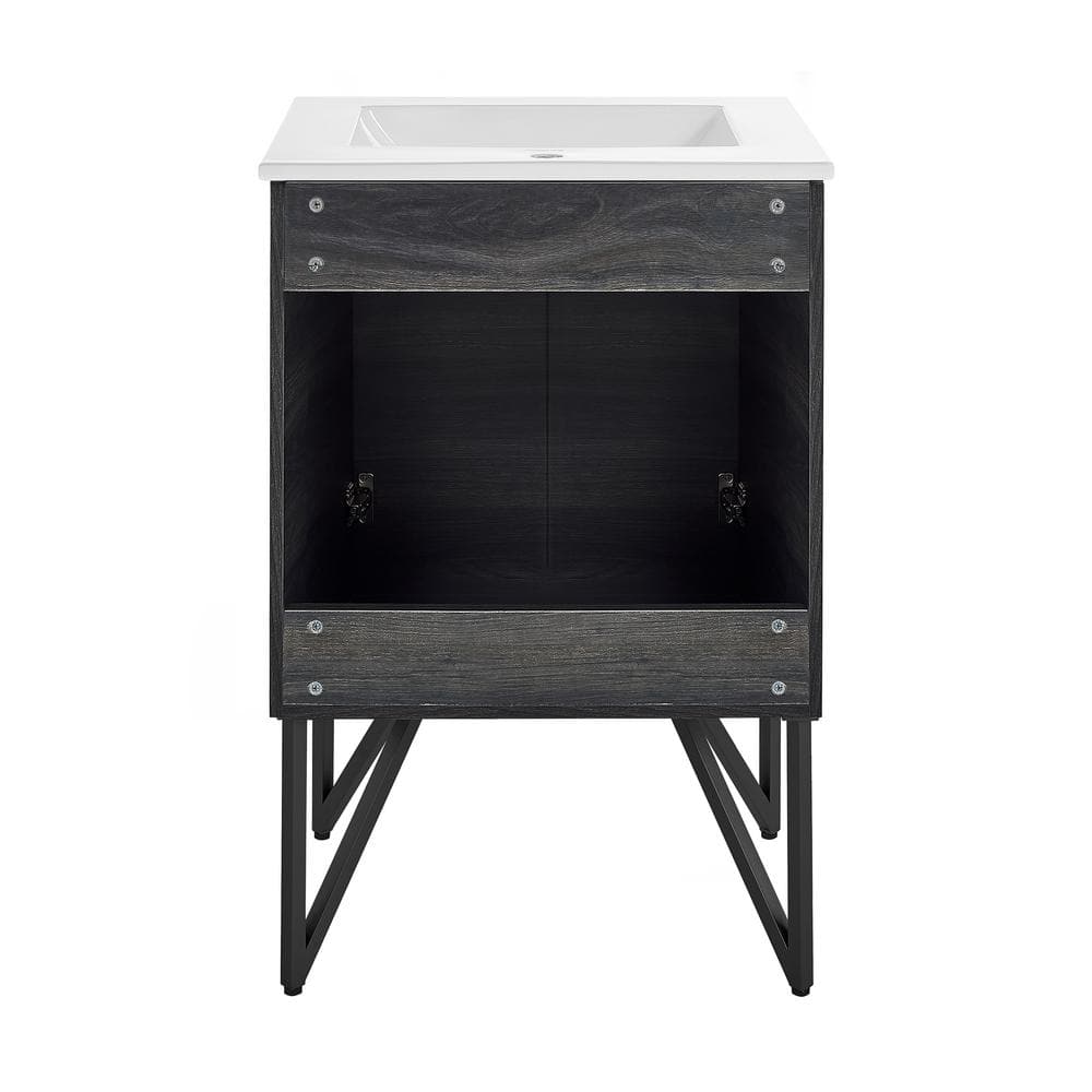 Annecy 24" Black Walnut Freestanding Bathroom Vanity