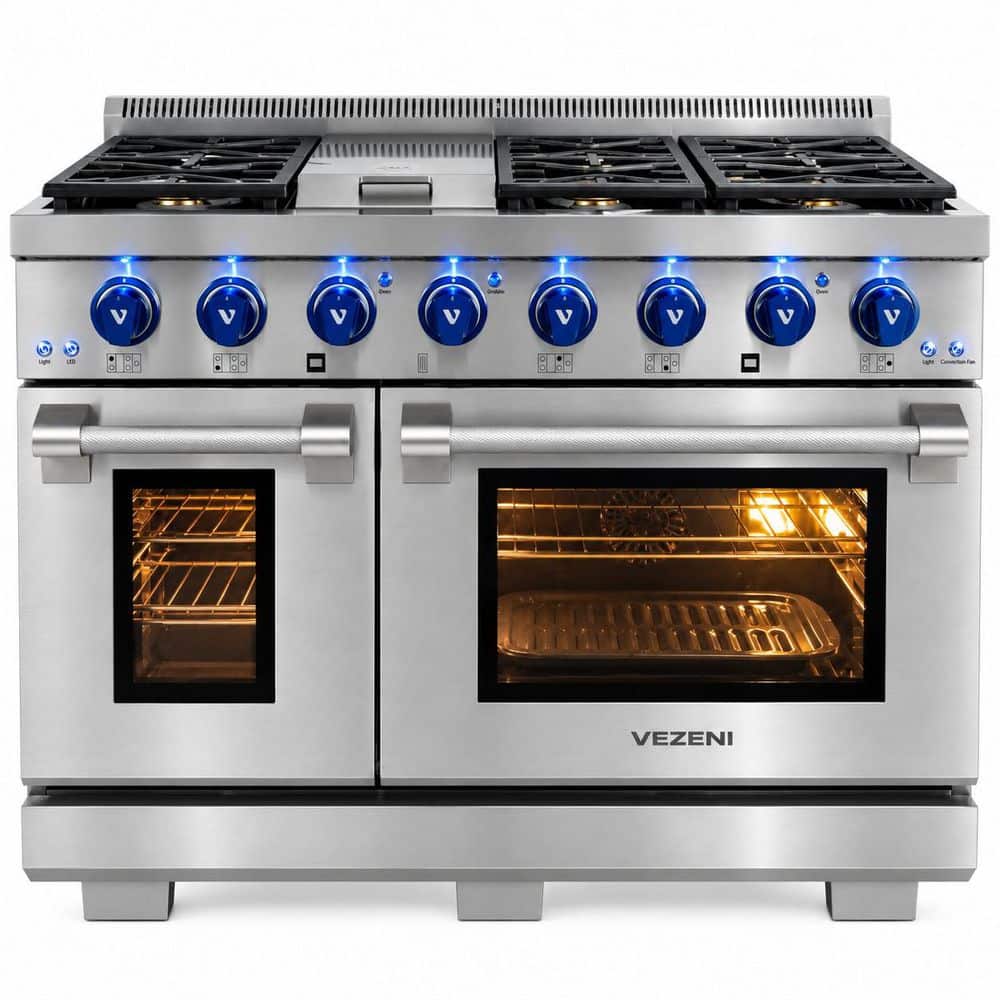 PRESENT ステファン・ヴァンフレテレン VEZENI Randolph Pro 48 in. 5-Burner Natural Gas Double Oven Range