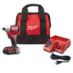 M18 18-Volt Lithium-Ion Brushless Cordless 1/4 in. Compact Impact Driver Kit W/ (1) 2.0Ah Battery, Charger & Tool Bag