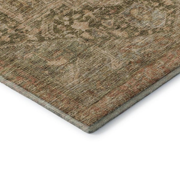 Mayfield Premium Machine Washable Abstract AMF1240 Fern 5 ft. x 7 ft. 6 in. Area Rug