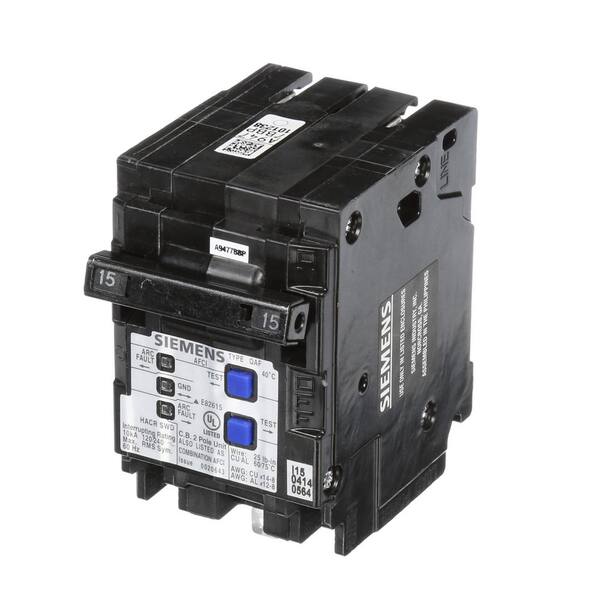 Renewed Siemens Q215AFCP 2-Pole 120-Volt combination type arc fault circuit interrupter 