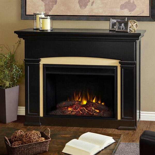 Real Flame Holbrook 59 in. Grand Series Electric Fireplace in Black