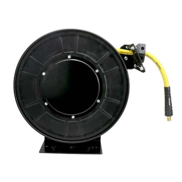 Husky 3/8 in. x 50 ft. Hybrid Retractable Hose Reel and set up! 