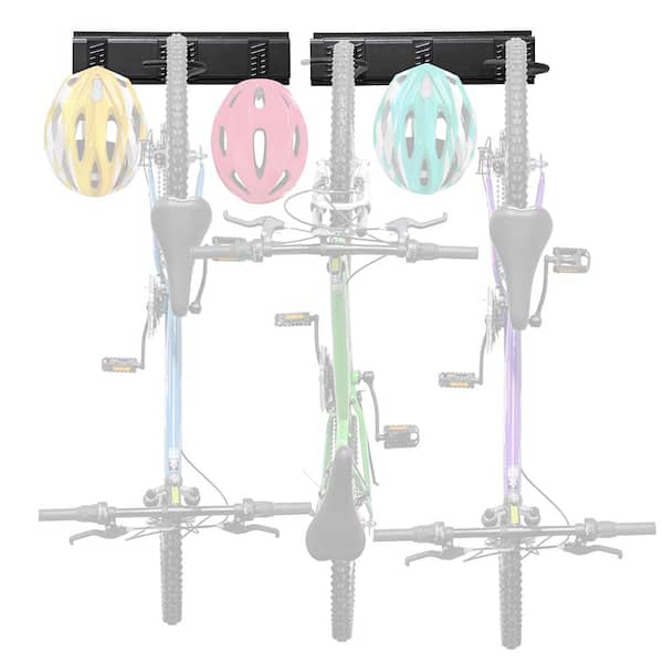 RaxGo Bike Storage Rack 2 Bicycle Garage Stand Adjustable Hooks Universal for Indoor Use Adjustable Freestanding 