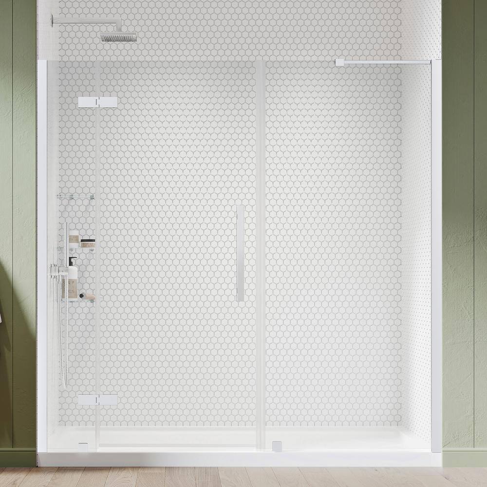 Tampa 72'' Frameless Chrome and Acrylic Shower Kit