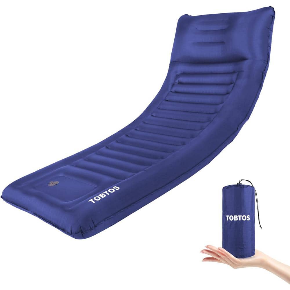 Single Inflatable Sleeping Pad with Pillow and Built-in Pump Waterproof, Li