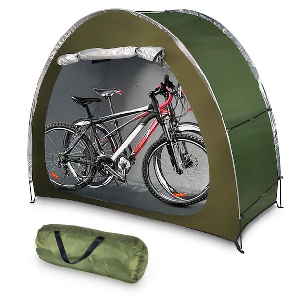 Poloma Portable Foldable Outdoor Bike Storage Tent 6.5 ft. x 2.7 ft. for 2-3 Bikes Water-Resistant