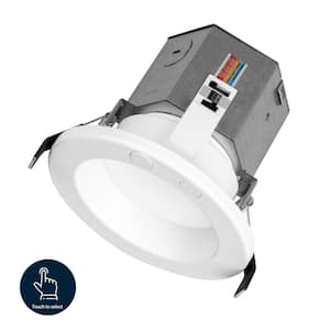4 in. Deep Baffle Canless Integrated LED Recessed Light Kit with Adjustable Color Changing and Brightness Technology
